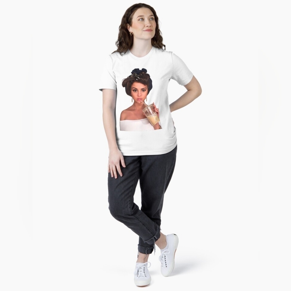 Jack & Jones Originals Selena Gomez Coffee  Shirt Size Large NWT